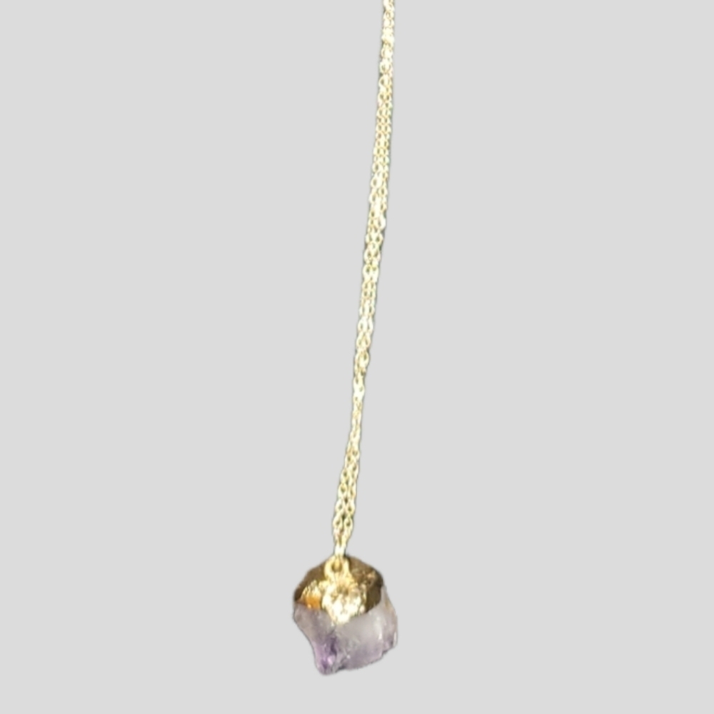 Purple Amethyst Crystal Long Necklace - Picture 2 of 6